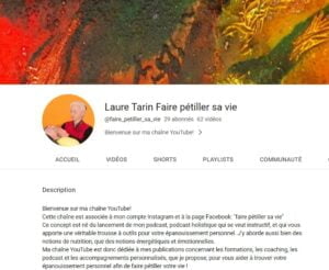 chaîne youtube de Laure Tarin
